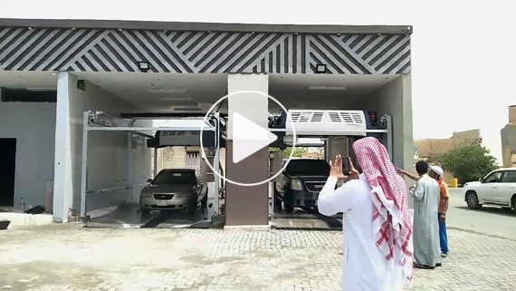 两台镭豹360洗车机在沙特阿拉伯安装完成投入使用