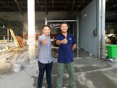 用户案例,镭鹰S90洗车机在浙江省绍兴市新昌县汽车大修厂安装完成交付使用