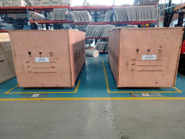 发货现场,两台镭鹰S90自动洗车机发往河北省沧州市西大汉加油站