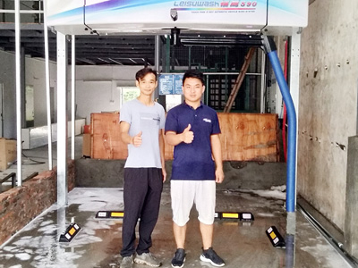 用户案例,镭鹰S90洗车机在广东省佛山市亮泽汽修安装完成交付使用