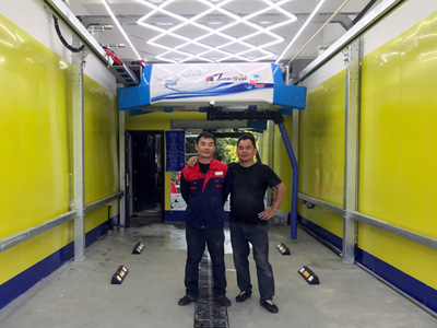 用户案例,镭豹360锐意型洗车机在江苏省常熟市靓丽洗车坊安装完成交付使用