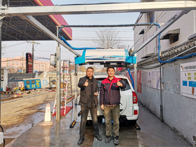 客户满意加好评，镭豹360锐意型洗车机在河南省新乡市长垣东环路加油站安装完成