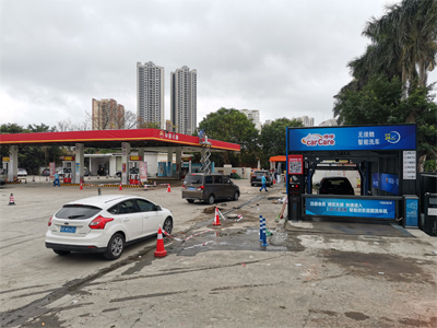 用户案例，镭翼SG仿形洗车机在广东省湛江市中国石油加油站安装完成投入使用
