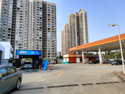 用户案例，镭翼SG仿形洗车机在广东省惠州市中国石油加油站安装完成投入使用