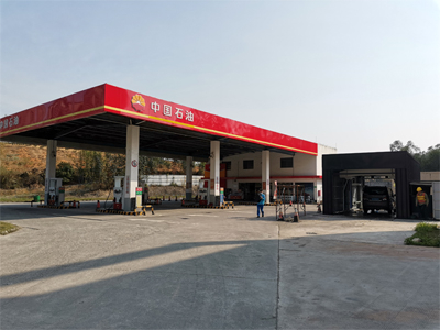 用户案例，镭翼SG仿形洗车机在广东省江门市中国石油鹤城加油站安装完成投入使用