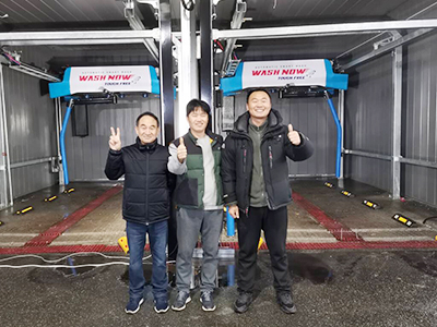 海外用户案例，两台镭豹360锐意型洗车机在韩国首尔安装完成交付使用