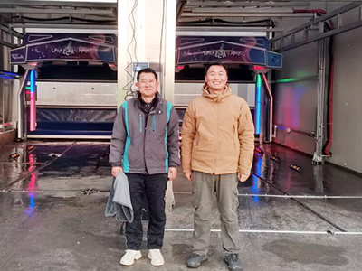 海外用户案例，两台镭翼SG仿形无接触洗车机在韩国天安安装完成交付使用