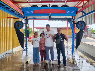 海外用户案例,LEISUWASH S90旗舰型自动洗车机在泰国巴真武里府安装完成交付使用